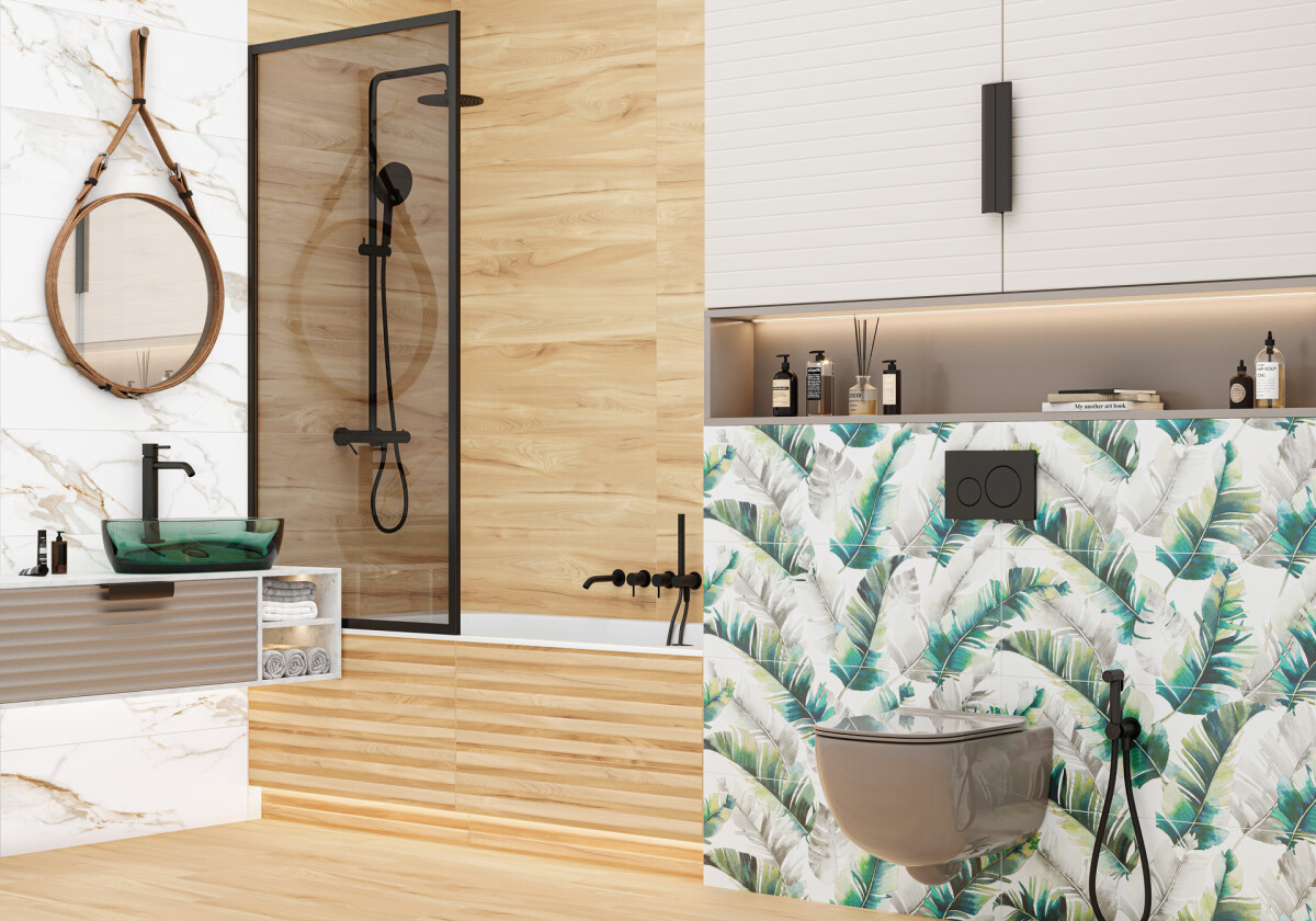 Delacora Barbados Керамическая плитка настенная 300 x 900 x 10.5 WT93BAB55