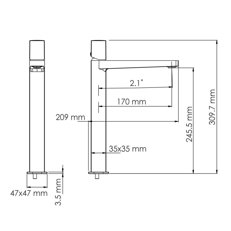 WasserKraft Saale 9500 смеситель для раковины 9503H