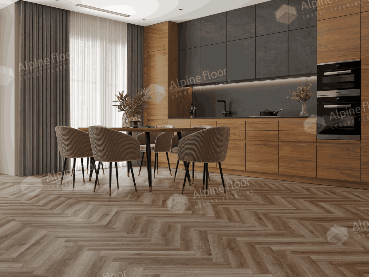 Ламинат Alpine Floor Herringbone 12 Pro (NEW), LF106-14A Дуб Пикардия 606 х 101 х 12 mm