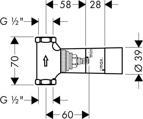 Hansgrohe 15972000S52 Set HG запорный вентиль (15972000+15973180) Хром