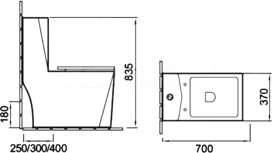 SantiLine SL-5013 унитаз напольный