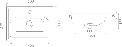 Opadiris CeraStyle FRAME 50 раковина мебельная 030900-u