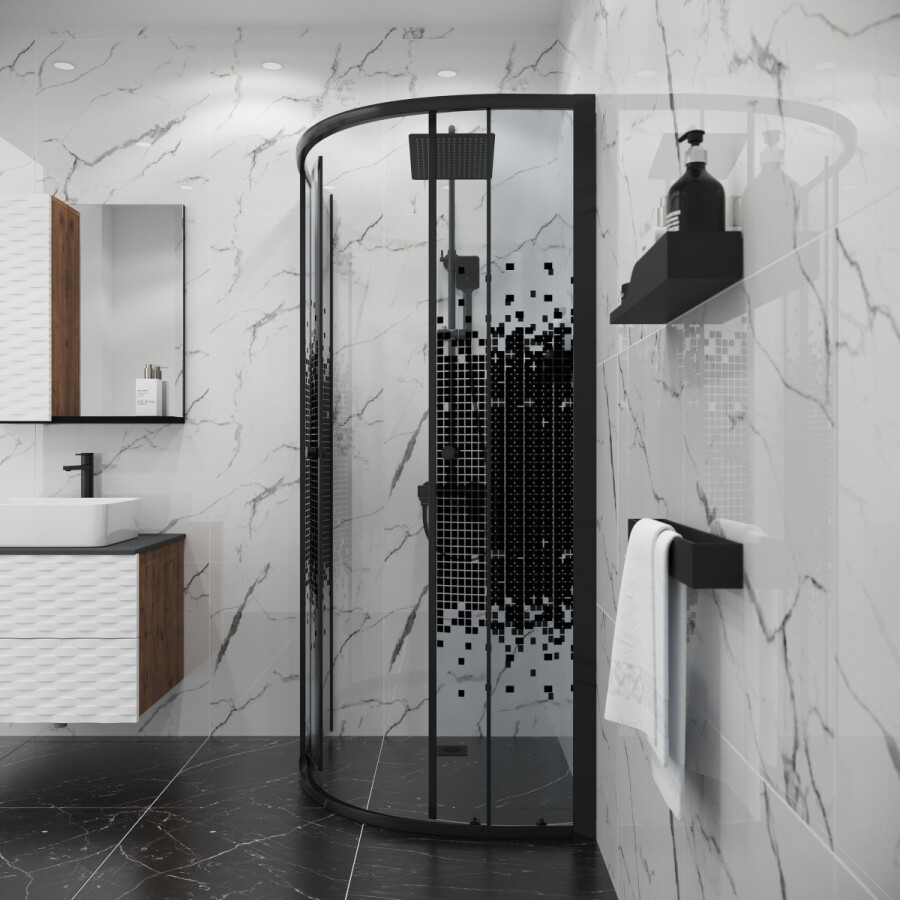 Душевой уголок 90x90 Niagara Eco NG-1007-14BLACK