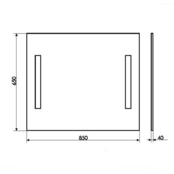 Зеркало Comforty Жасмин-85 LED-подсветка, бесконтактный сенсор 850*650 00-00005263CF