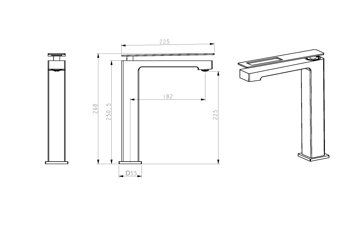 Смеситель для раковины Boheme Q White-Chrome 142-WCR