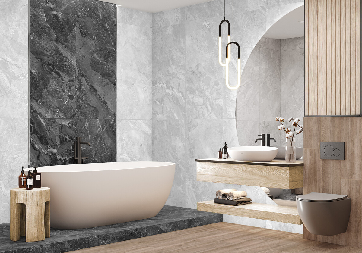 Delacora Greiny Gris Керамогранит 600 x 1200 x 9.5 60120GRY15M