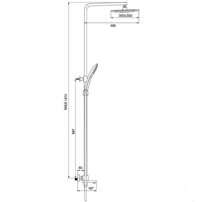 Душевая система со смесителем Gappo G17-6 G2417-6