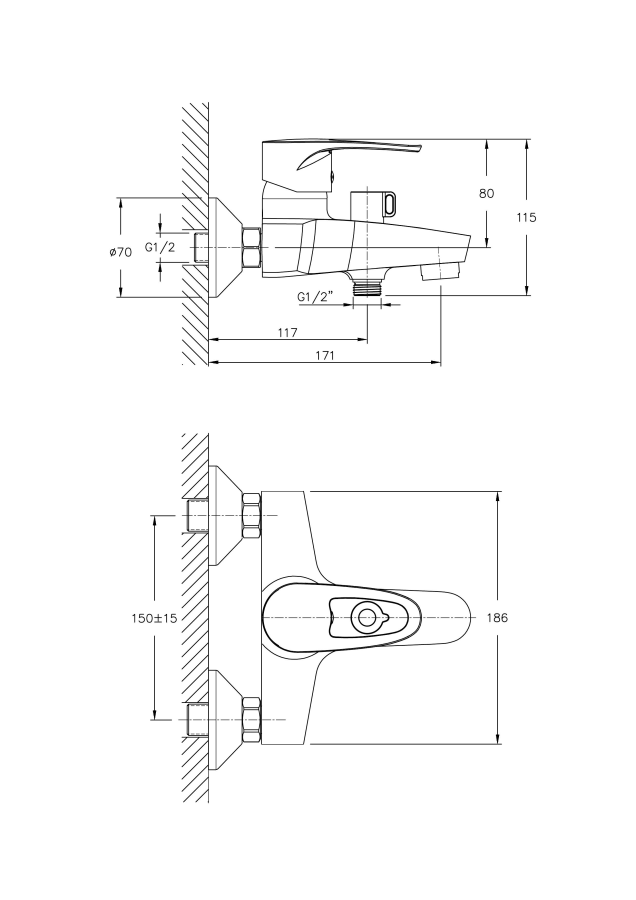 Haiba смеситель для ванны HB6065