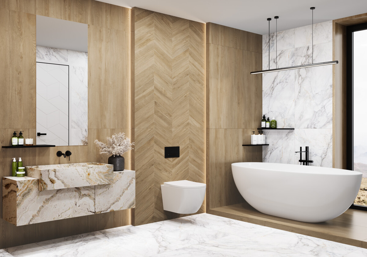 Delacora Walnut Chevron Light Керамогранит 600 x 1200 x 9.5 D120251M