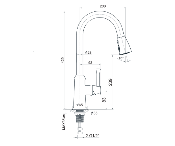 Imprese Podzima Ledove ZMK01170115 смеситель для кухни хром