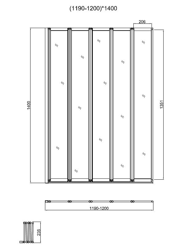 Vincea шторка на ванну 120х140 см хром VSB-32120CL