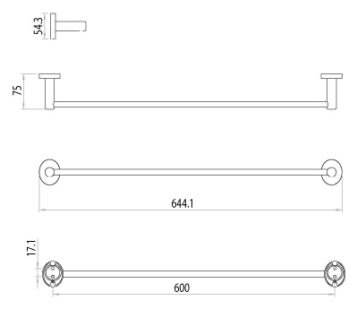 Lemark Atlantiss держатель для полотенец LM3238C