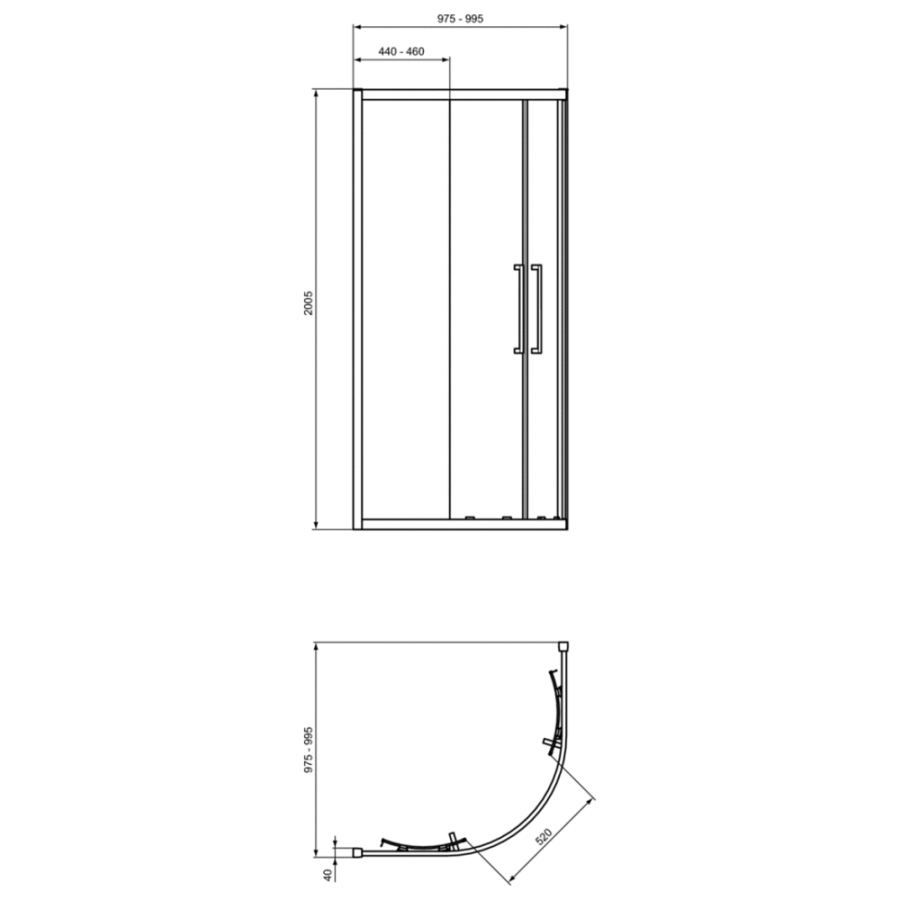 Ideal Standard I.Life душевое ограждение 100х100 T4937EO