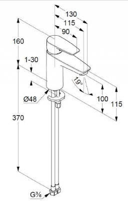 Kludi Pure&Solid смеситель для раковины 342920575