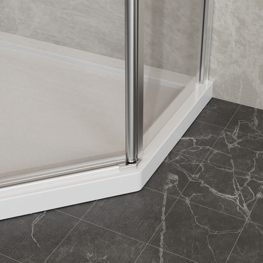 Душевое ограждение Azario SAKURA 900х900х1950 прозрачное стекло 6 мм, профиль брашированное золото AZ-21C-90-BGL-CL