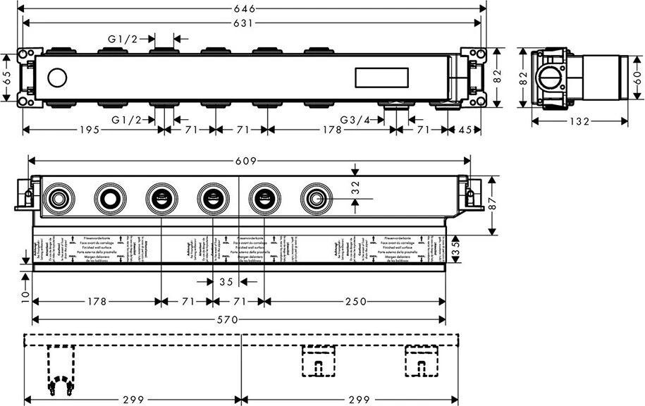 Hansgrohe 15357000S Set HG RainSelect термостатический смеситель для душа (15357000+15312180) Хром