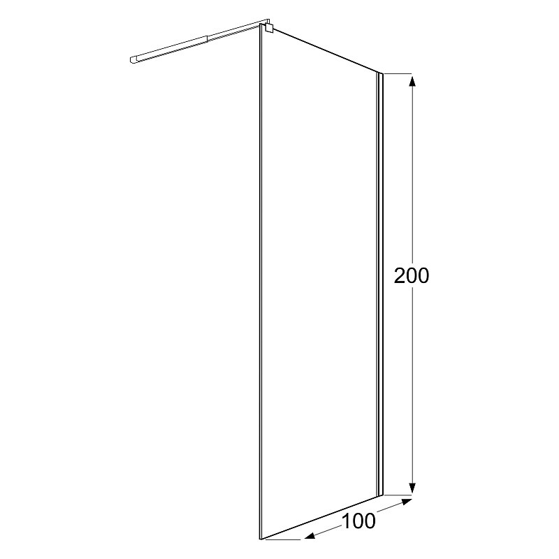 Душевая перегородка Loranto Walk-in CS-Z02S-100 профиль сатин