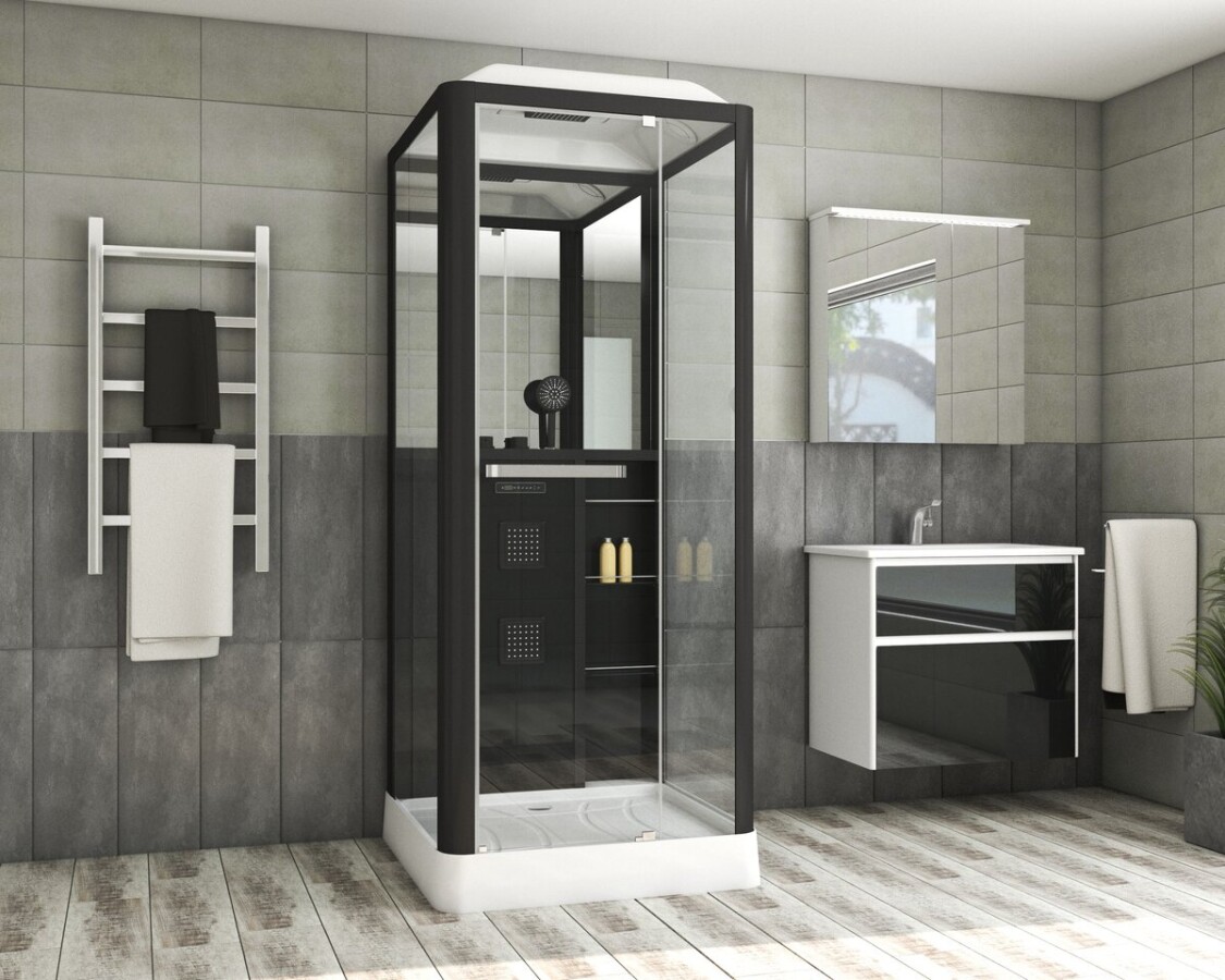 Душевая кабина Grossman Alba GR221R (90x90x225) дверь распашная,3 места