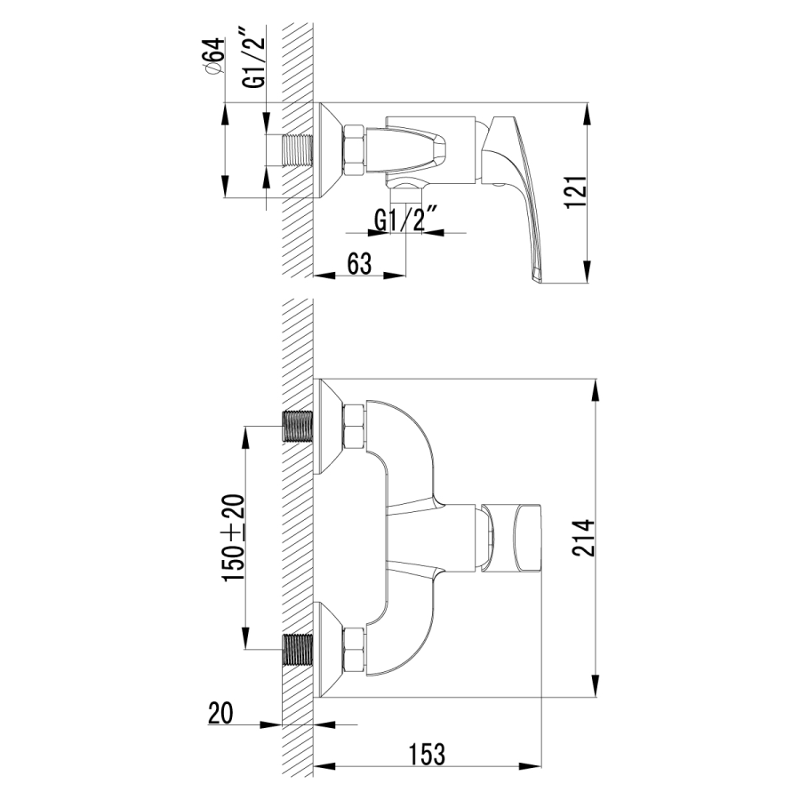 Lemark Plus Shape смеситель для душа LM1703C