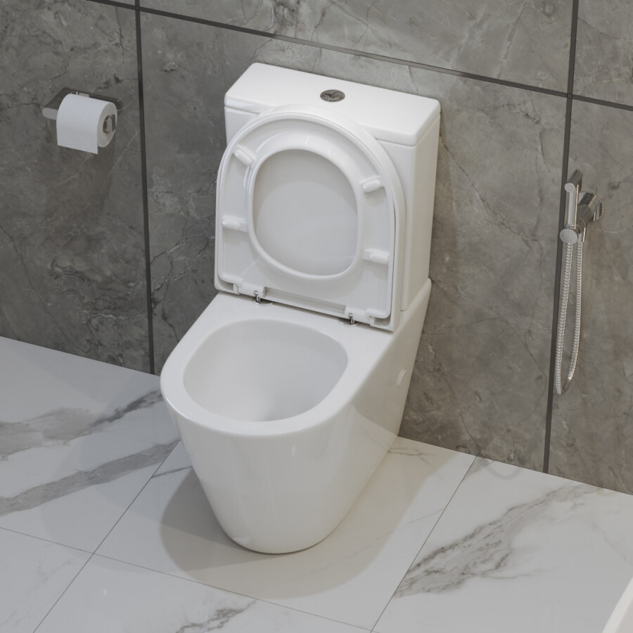 Унитаз-компакт безободковый BelBagno FLAY-TOR BB2149CP-TOR BB2149T