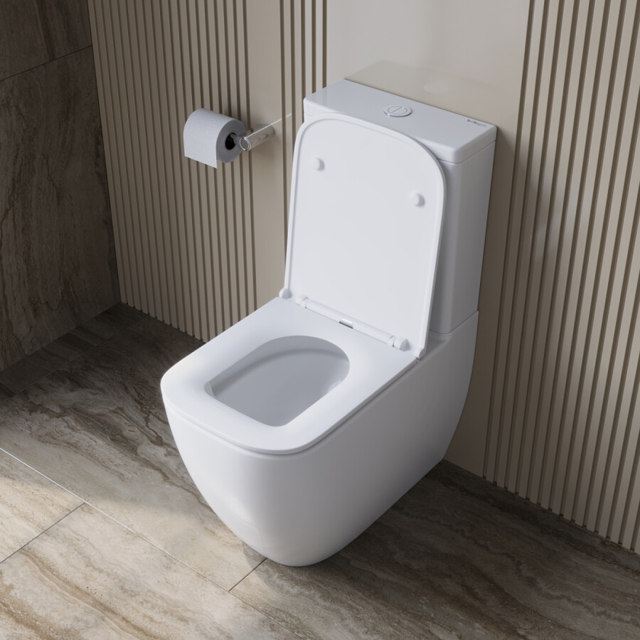 Унитаз-компакт безободковый с сиденьем и смывом TORNADO BelBagno LUCE-TOR BB2197CP-TOR/SC BB2197T