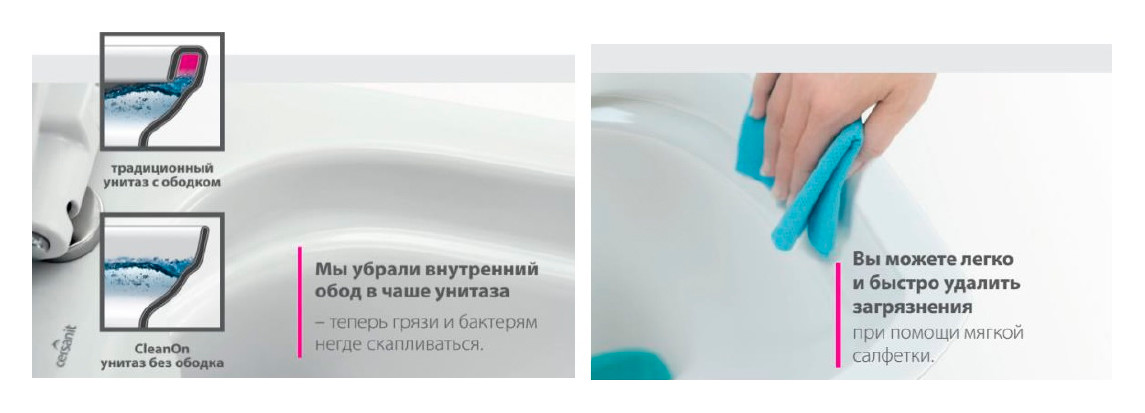 Cersanit Parva Clean On унитаз подвесной