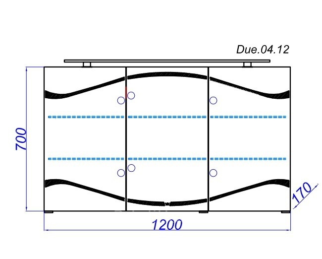 Зеркало-шкаф Aqwella Due amanti 120*70 Due.04.12/W