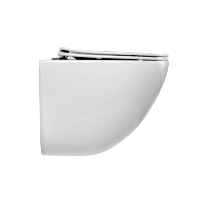 Унитаз подвесной безободковый со смывом TORNADO BelBagno AMANDA-TOR BB051CH-TOR-FC