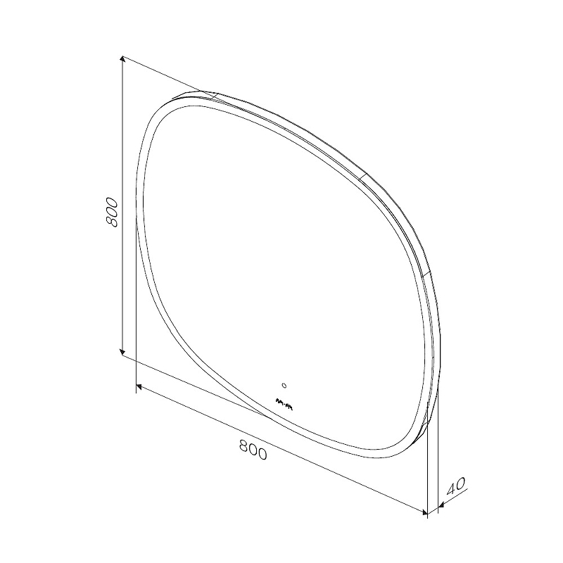Am.Pm зеркало 80 см с подсветкой и ИК-сенсором M8FMOX0801WGS
