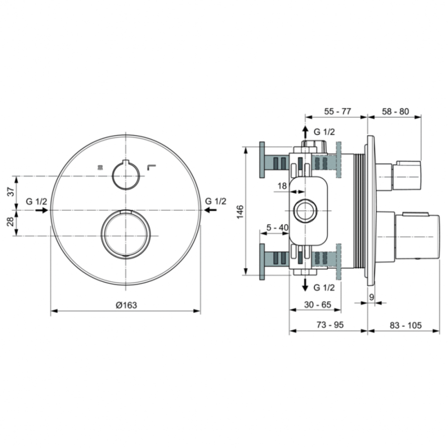 Ideal Standard готовый набор для ванной ALL IN ONE A7573AA