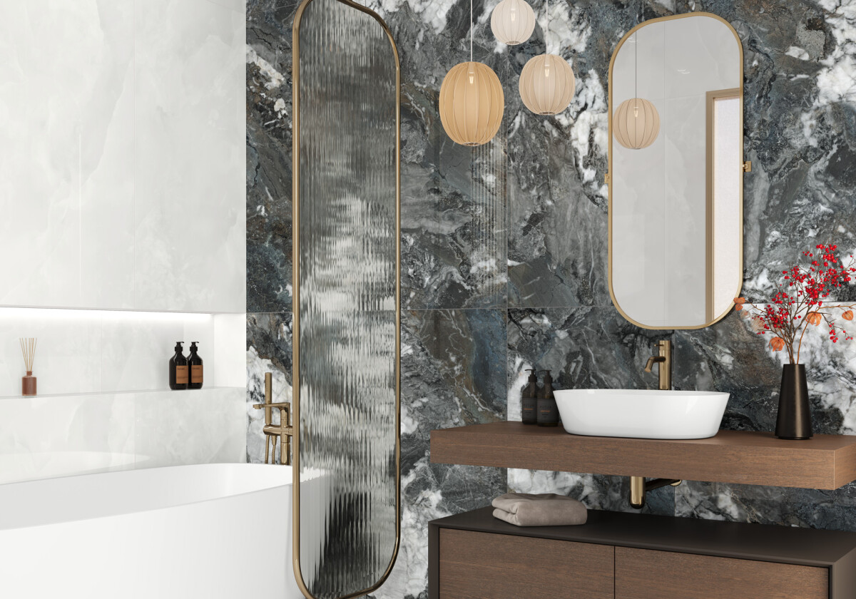 Керамогранит Artkera Group Туман графит полированный 600 x 1200 x 7 мм. 60120TUM25P