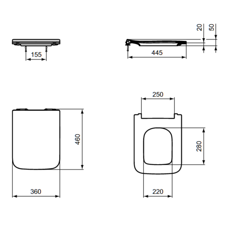 Ideal Standard Blend Cube сиденье для унитаза T521101