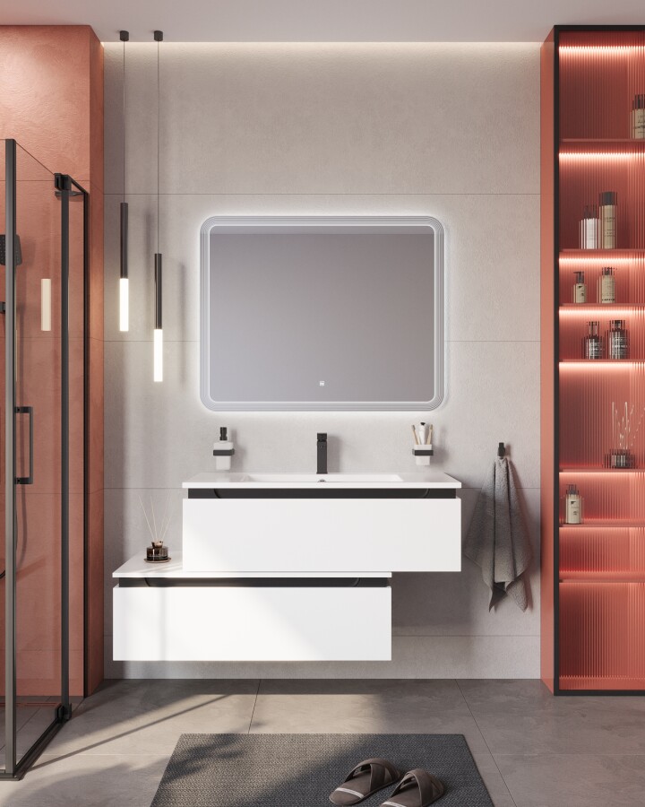 CEZARES SLIDER-1000-1C-SO-BO База под раковину подвесная с одним выкатным ящиком 996x476x299 мм
