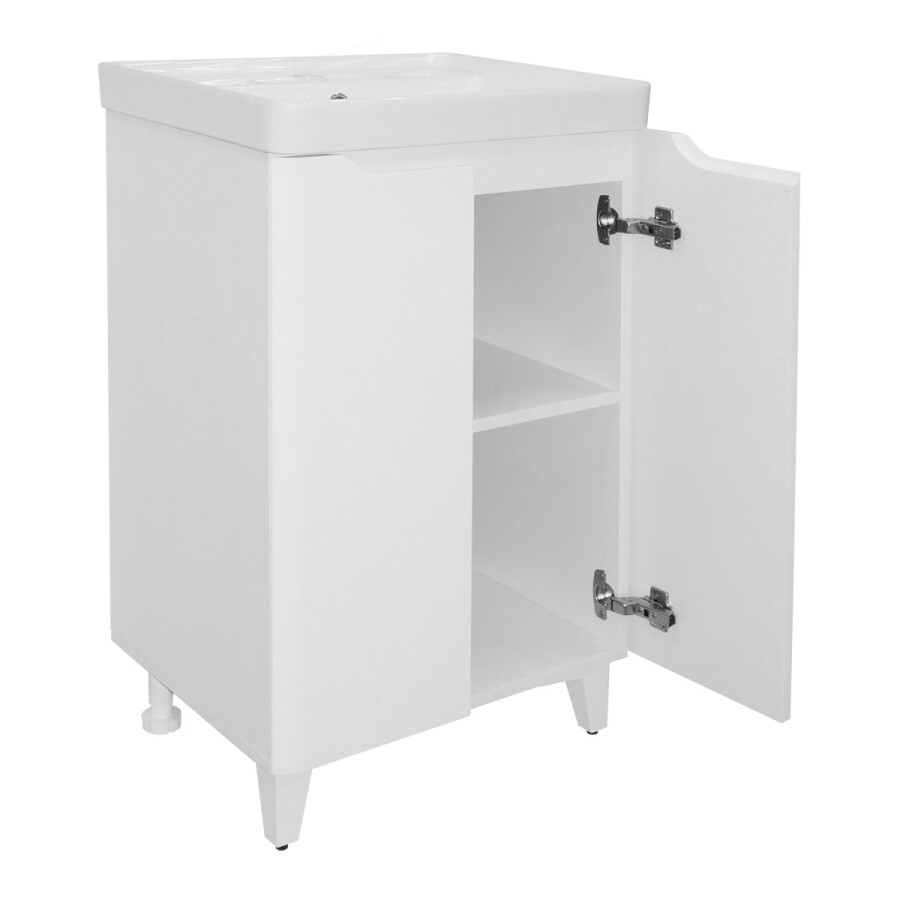 Комплект Azario Тумба Лотос 50 Н напольная с раковиной Монте 50 CS00094663