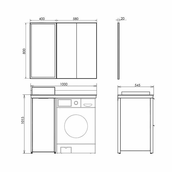 Зеркало Comforty Лозанна 40 см, белый глянцевый 00-00013799CF