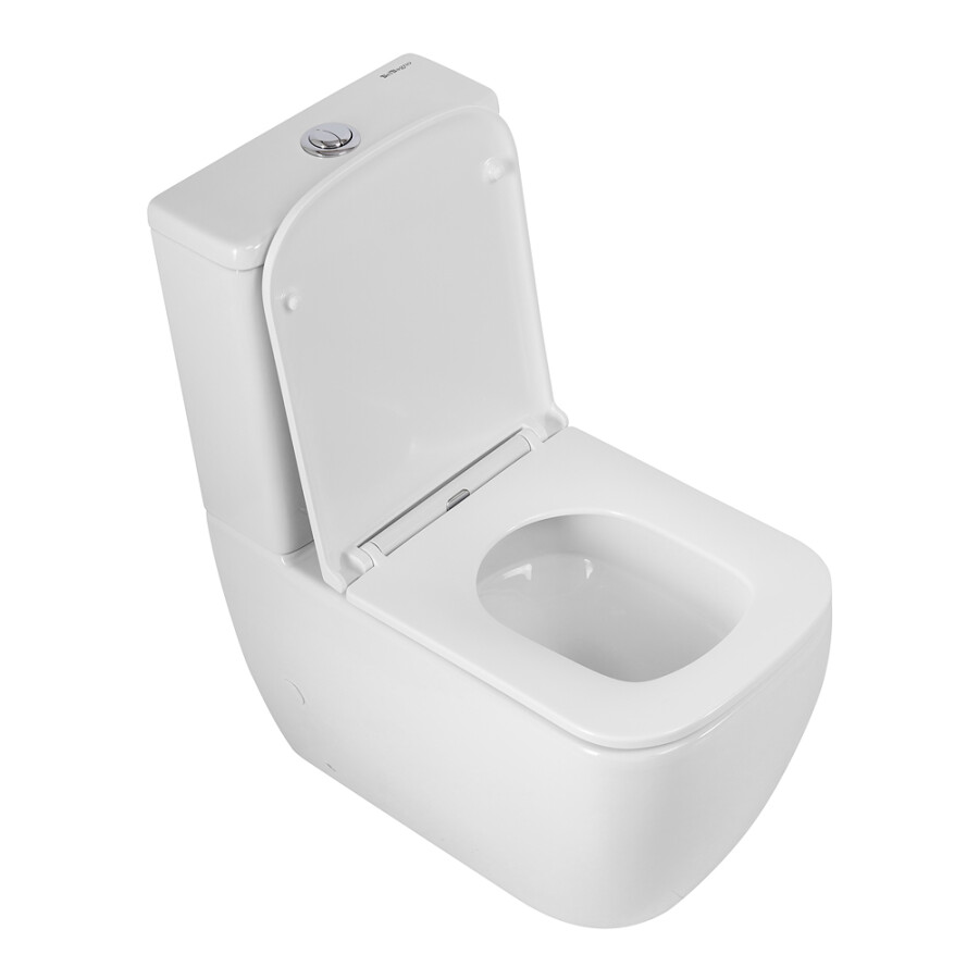 Унитаз-компакт безободковый с сиденьем и смывом TORNADO BelBagno LUCE-TOR BB2197CP-TOR/SC BB2197T