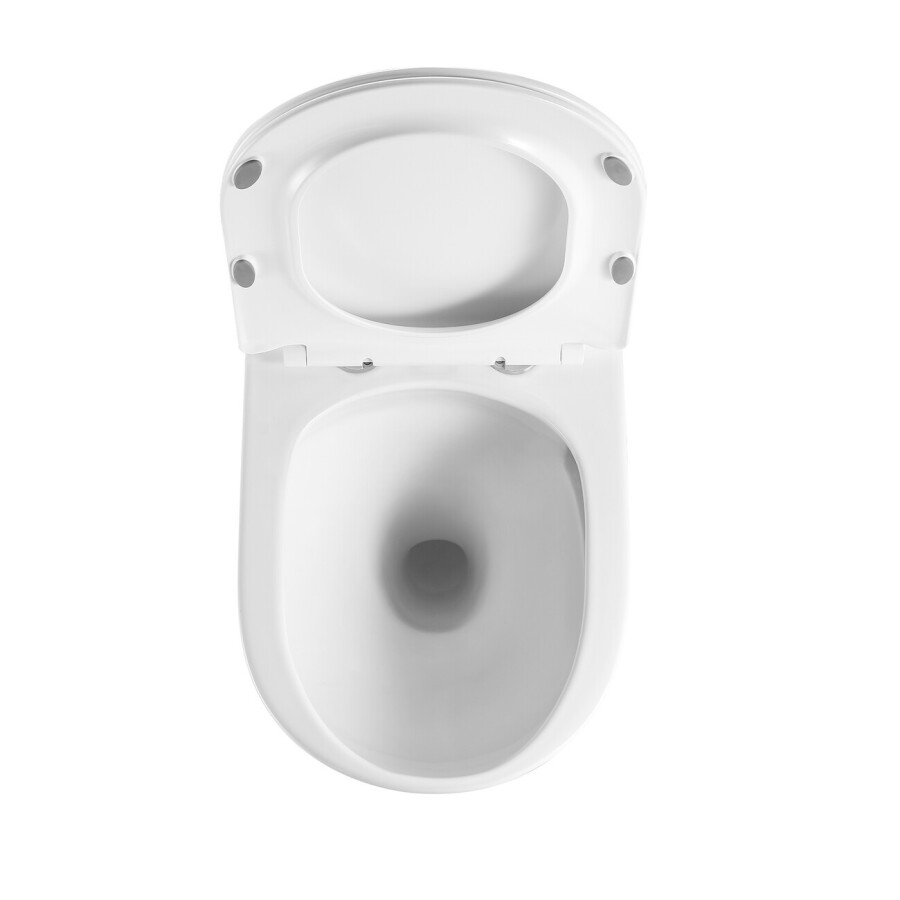Унитаз подвесной Grossman Thin Rim GR-5604SQ (520х360х355) тонкий ободок,белый с тонкой крышкой,микролифт,смыв торнадо,1 место