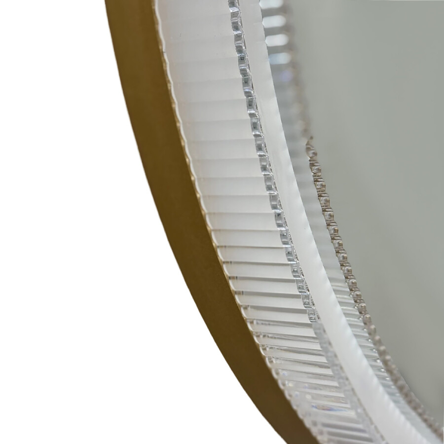 Зеркало с подсветкой в ванную Azario Грей 600х600х50 цвет золотой матовый АZ-LED010225