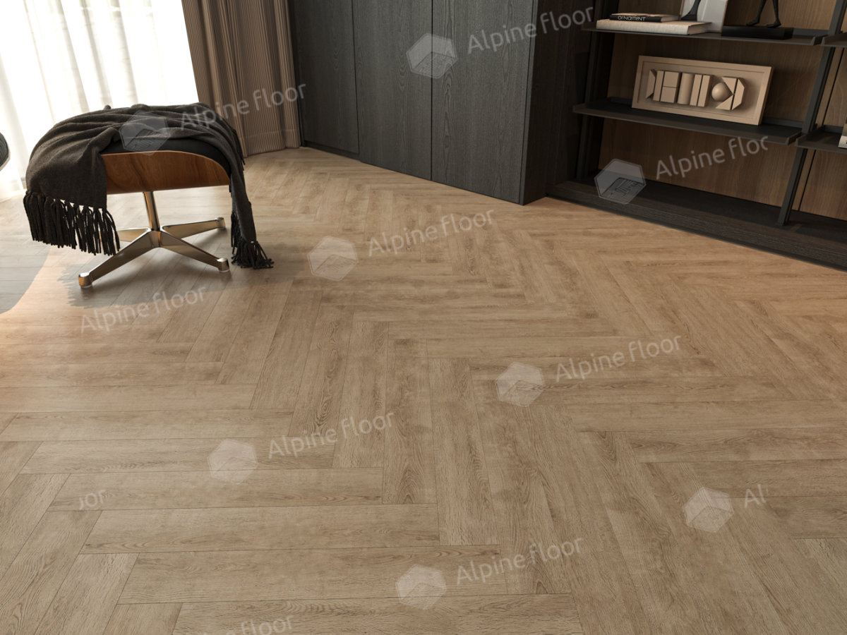 Ламинат Alpine Floor Herringbone LF102-7A Дуб Прованс 606 х 101 х 8 mm