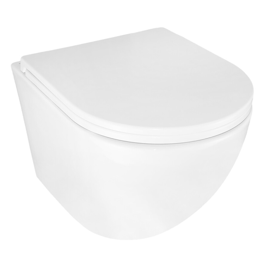 Унитаз подвесной Azario Gloria 360х490х360 безободковый слив TORNADO быстросъемное микролифт AZ-2003Т