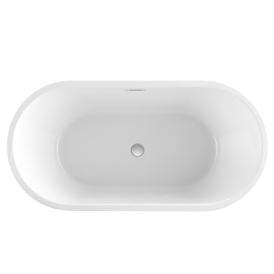 Ванна акриловая Azario BLANCA 1500x750x580 отдельностоящая, в комплекте с сифоном и металлической рамой, цвет белый AZ-6602-15075