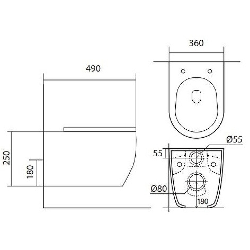 Aquatek Европа унитаз подвесной с инсталляцией Grohe и кнопкой смыва 38772001 + AQ1106-00