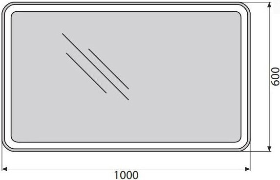 Зеркальное полотно BelBagno 100*60 SPC-MAR-1000-600-LED-BTN