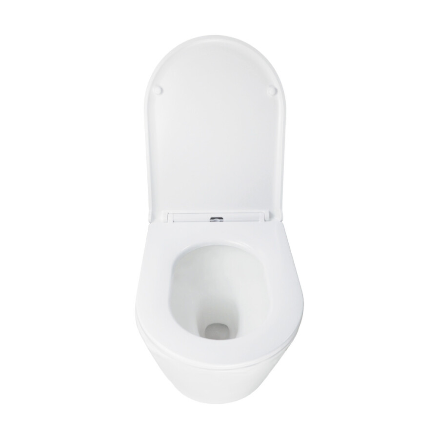 Унитаз подвесной Azario Songo 360х520х365 безободковый, система смыва "Скрытое Торнадо", с быстросъемным сиденьем "Микролифт" AZ-5180T-WHT