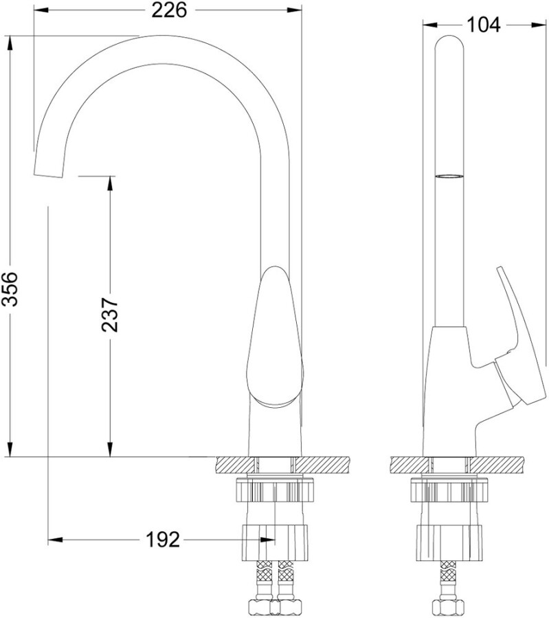 Lemark LM0405C LINARA смеситель для кухни хром