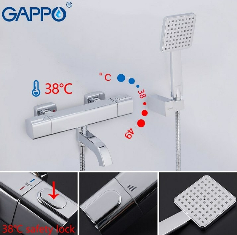 Термостатический смеситель Gappo G3291