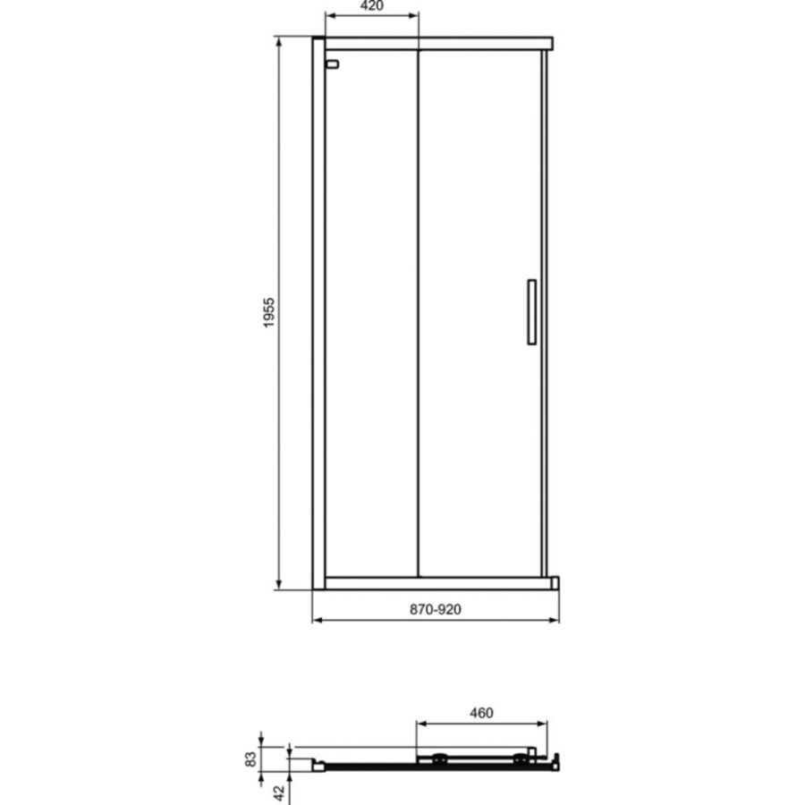 Ideal Standard I.Life душевая дверь 90 см K966801