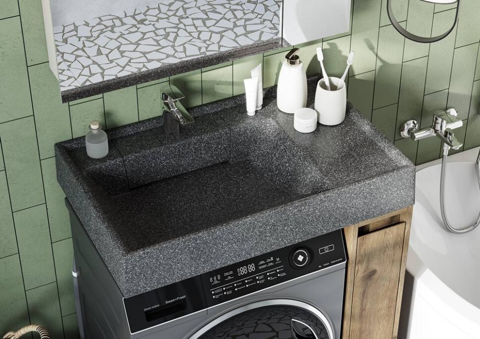 Раковина Aquaton Рейн 80 графит 1A72113KRW210