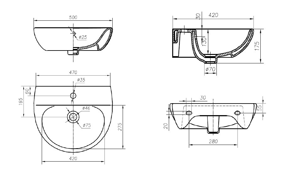 Ifo Frisk RS020500000 раковина 50 см