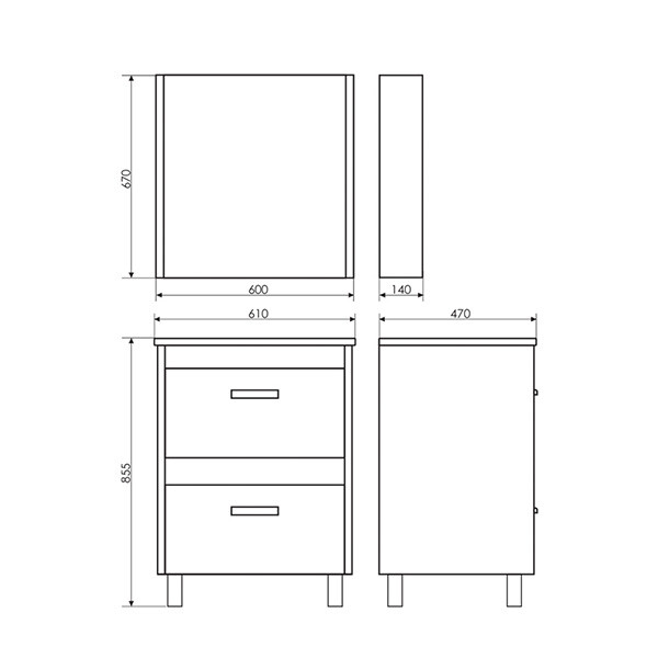 Тумба-умывальник Comforty Тулуза-60 сосна лоредо с раковиной Comforty 60E 00-00016585CF